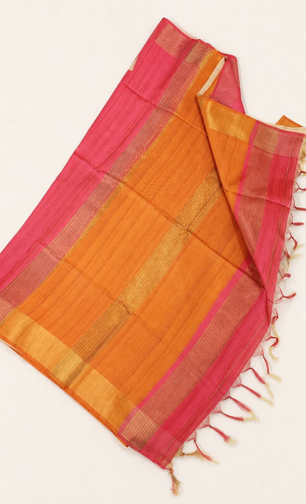 Banana Pith & Silk Blend Saree