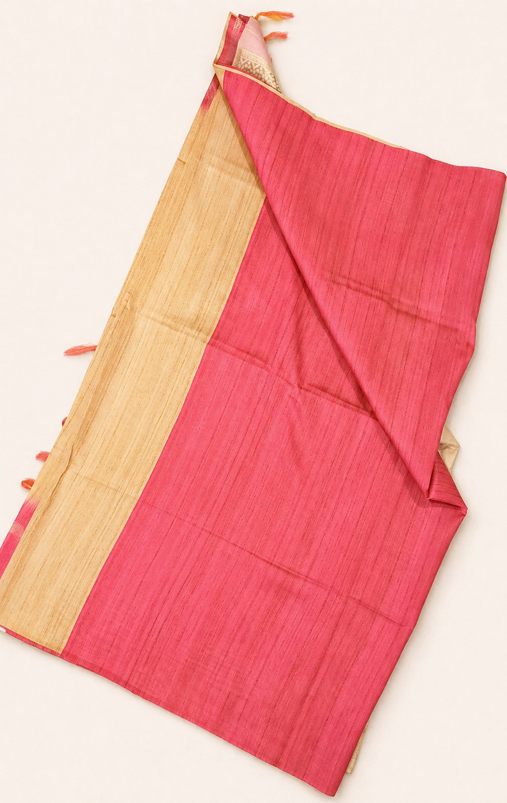 Liora SunGold – Rani Pink Weave Saree